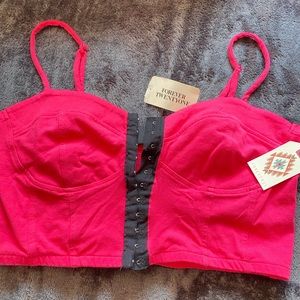 Bright pink bralette from forever 21